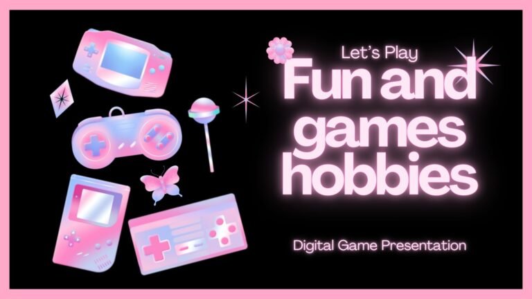 Black and Pink Cute Memory Game Fun Presentation